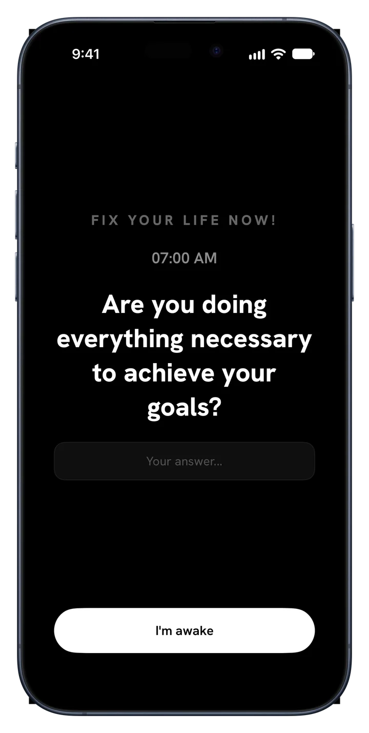 Fix Your Life alarm ringing with the question: Are you doing everything necessary to achieve your goals?