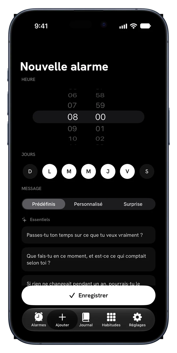 Packs de questions dans Fix Your Life : Essentiels, Ambition, Temps et mortalité, Identité, Miroir honnête et Être vivant