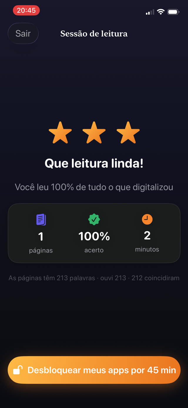 Estrelas concedidas depois que uma criança lê corretamente em voz alta