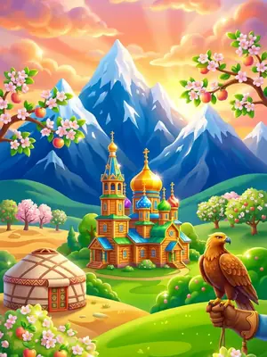 Almaty postcard