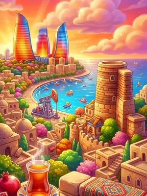 Baku postcard
