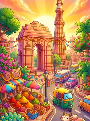 Delhi postcard
