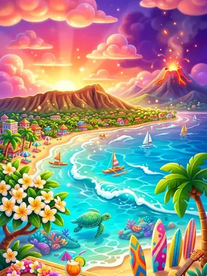Honolulu postcard