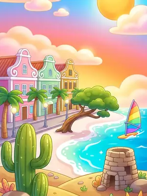 Oranjestad postcard