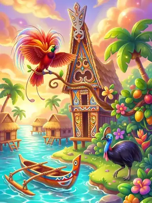 Port Moresby postcard