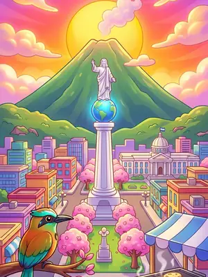 San Salvador postcard