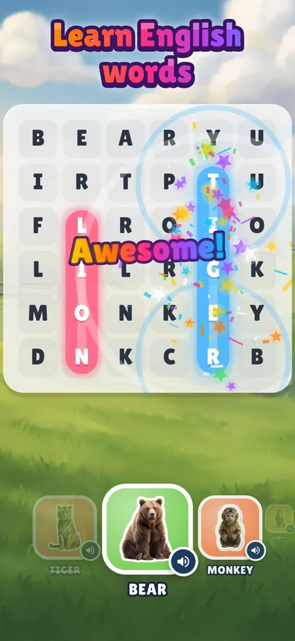 Word Search: Learning English screenshot: Learn English words